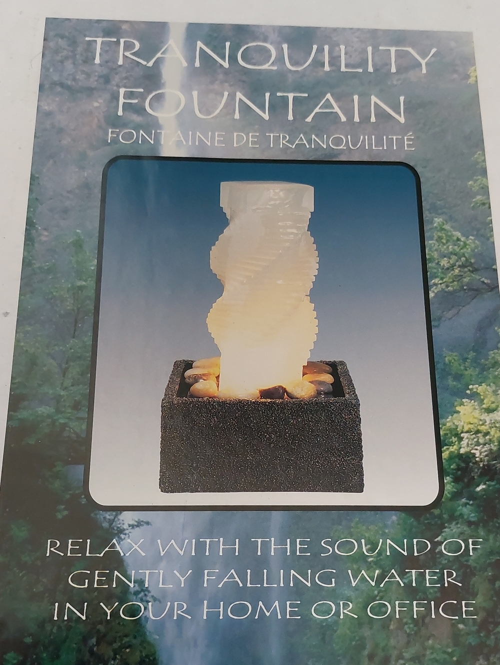 Tranquility Fountain 'Crystal Tower' Illuminated Tabletop Decor